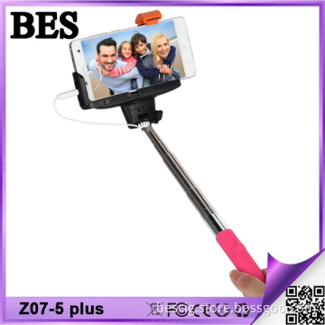 Z07-5 Plus Charge Free Wired Monopod Selfie Stick Cable Take Pole Selfie Stick